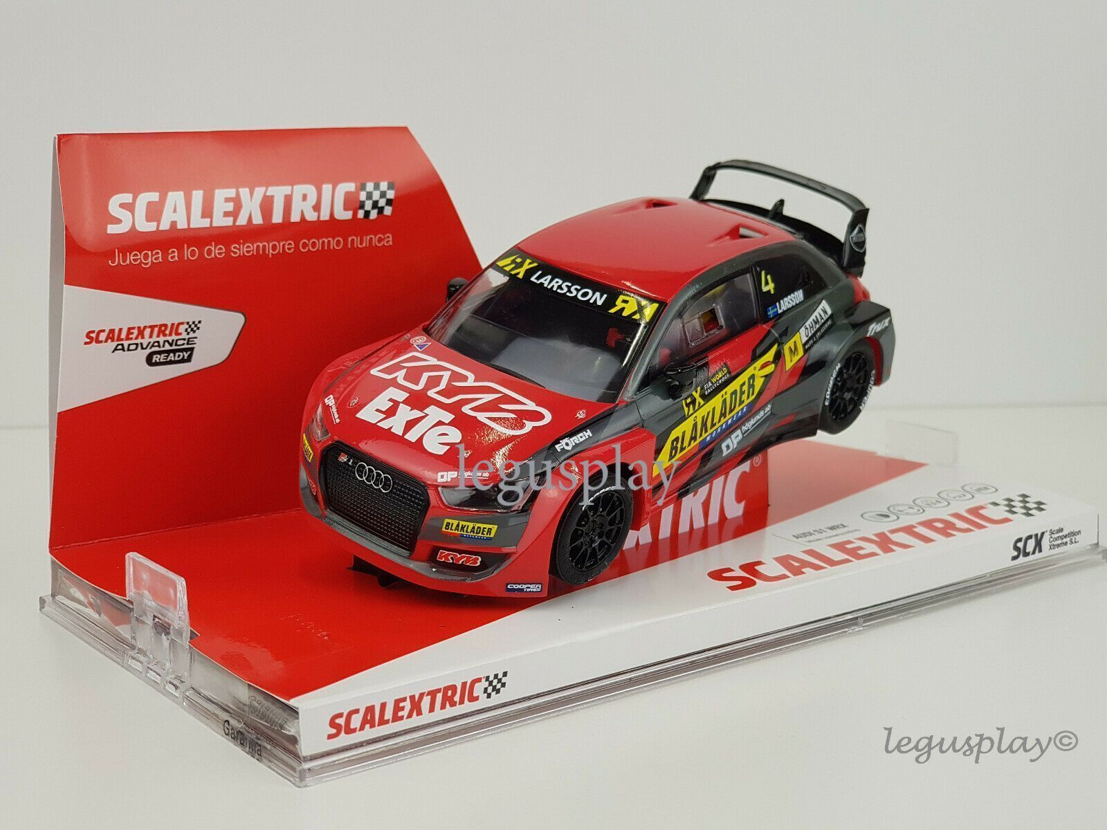 Slot car Scalextric U10388S300 Audi S1 WRX #4 BLAKLADER - Robin Larsson