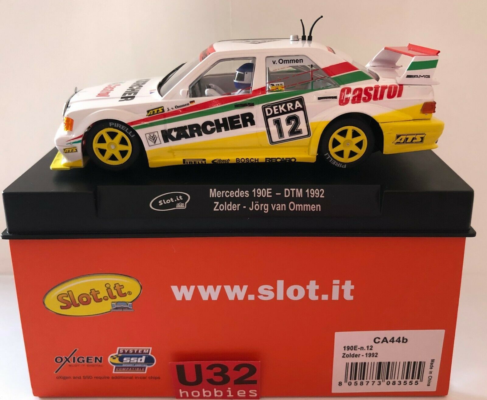SLOT.IT CA44B MERCEDES 190E #12 DTM 1992 KARCHER ZOLDER-JORG VAN OMMEN